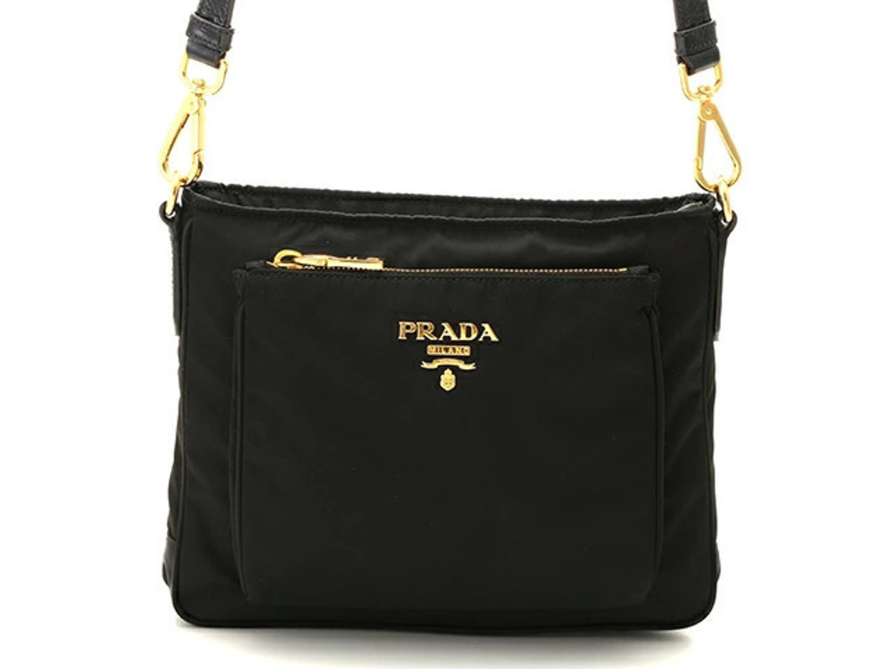 Prada Bag Shoulder Black Patent Vernis